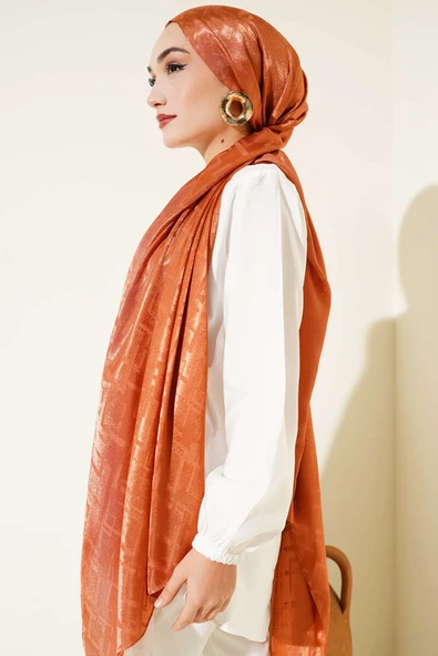 Geometri Desenli Jakar Şal Kiremit - 27 - Resim 3