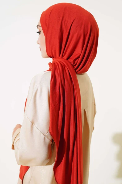 Düz Penye Şal Kiremit - Resim 3