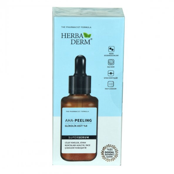 Herbaderm Superserum Aha-Peeling Doğal Yüz Serumu 30 ML - 4