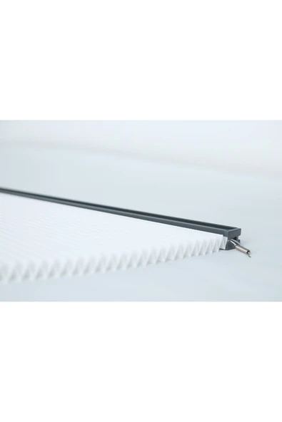 Blind-X Beyaz Plise Katlanır Cam Balkon Perdesi, Ofis Perdesi, Mutfak Perdesi, Salon Perdesi - 4