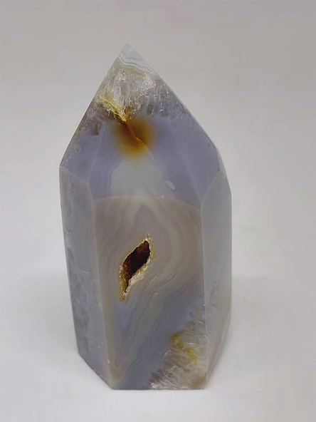 Kalsedon & Akik Druze Taşı Koleksiyonluk Piramit Uçlu (53000) - Resim 3