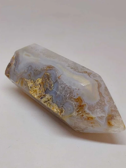 Kalsedon & Akik Druze Taşı Koleksiyonluk Piramit Uçlu (53002) - Resim 7