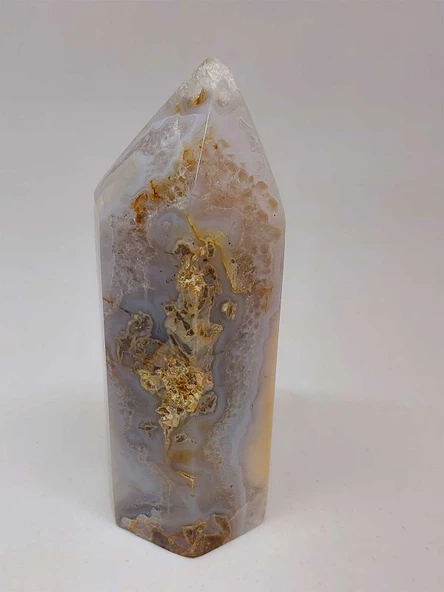 Kalsedon & Akik Druze Taşı Koleksiyonluk Piramit Uçlu (53002) - Resim 4