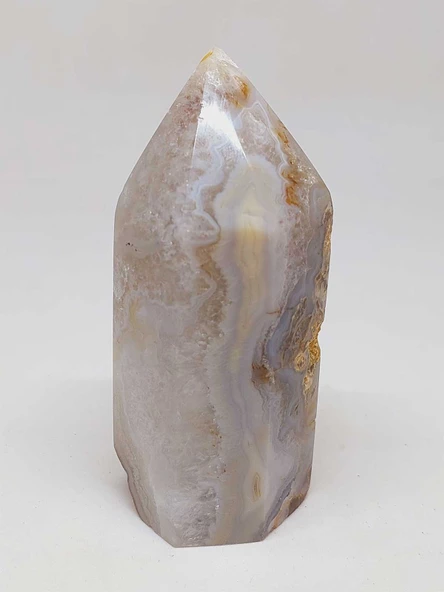 Kalsedon & Akik Druze Taşı Koleksiyonluk Piramit Uçlu (53002) - Resim 3