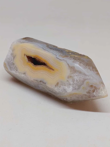 Kalsedon & Akik Druze Taşı Koleksiyonluk Piramit Uçlu (53002) - Resim 6