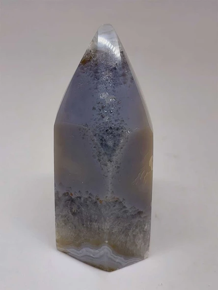 Kalsedon & Akik Druze Taşı Koleksiyonluk Piramit Uçlu (53000) - Resim 4