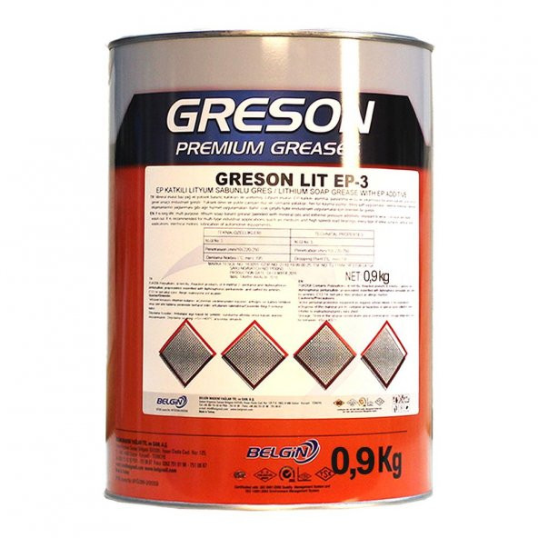 Lubex Greson LIT EP 3 0,9 Kg Lityum Sabunlu Endüstriyel Gres