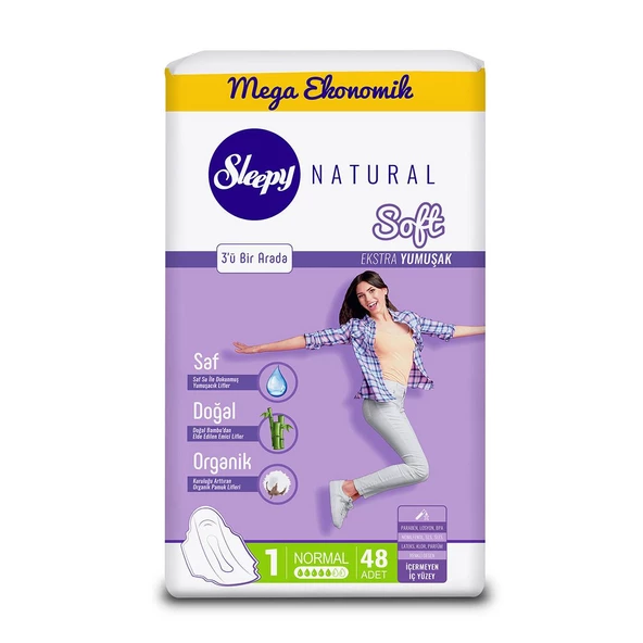 Sleepy Natural Soft Ekstra Yumuşak Normal (48 Ped) - 2