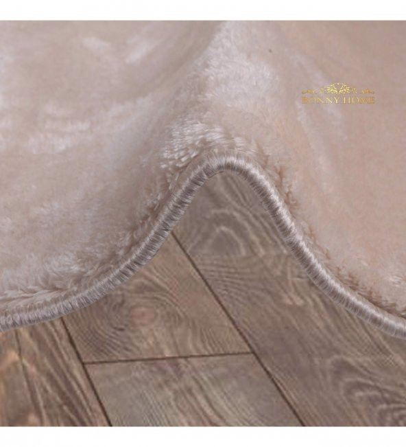 Bonny Home Elite Vizon 100x100 cm Yuvarlak Peluş Banyo Paspası Kaymaz Taban Pufidik Banyo Halısı - 2