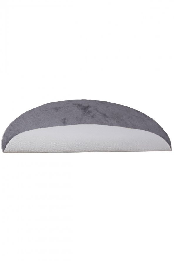 Bonny Home Elite Antrasit 120x120 cm Yuvarlak Peluş Banyo Paspası Kaymaz Taban Pufidik Banyo Halısı - 3