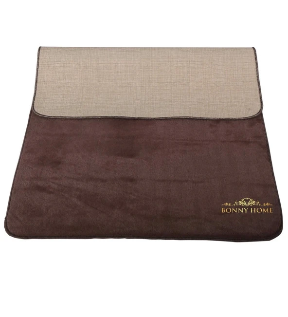 Bonny Home Unicolor Düz Kahve 2li Banyo Paspası Halısı Seti Kaymaz Klozet Taban Takımı - 2