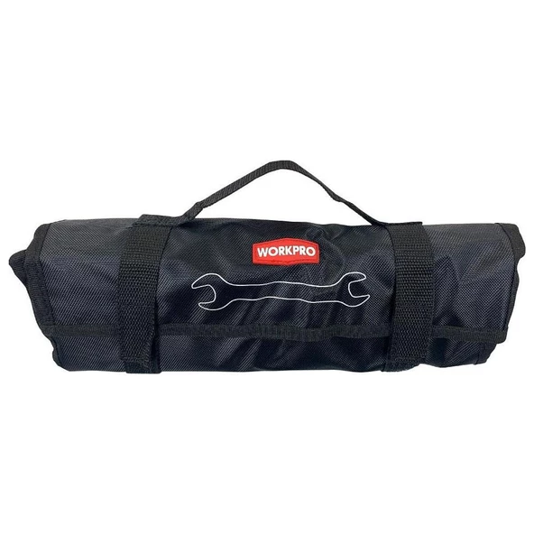 WORKPRO WP202507 6-32mm 12 Parça CR-V Profesyonel Açık Ağız Anahtar Takımı + Bez Taşıma Kılıfı - Resim 5