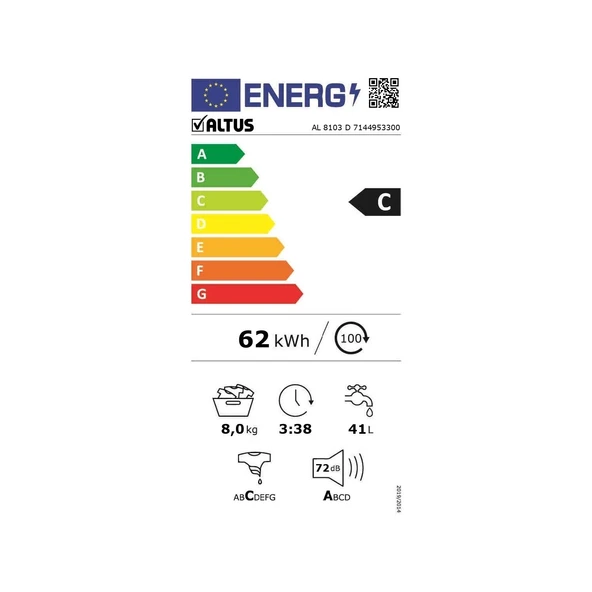Altus AL 8103 D 1000 Devir 8 KG Çamaşır Makinesi - Resim 3