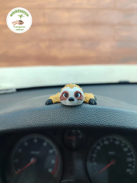 Sevimli Hareketli Tembel Hayvan Sloth Araba Süsü Torpido Süsü
