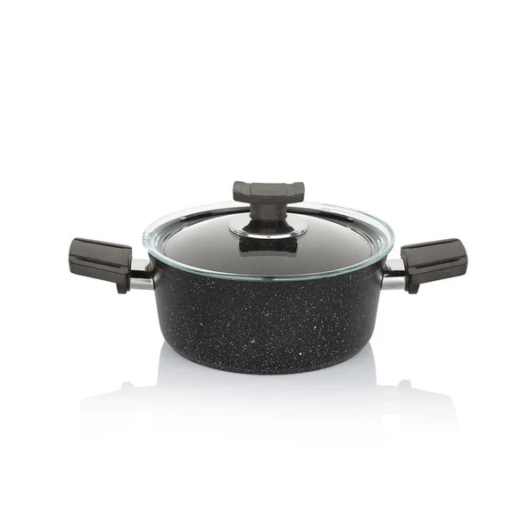 Schafer Savor Yanmaz Yapışmaz 7 Parça Siyah Tencere Seti - 2