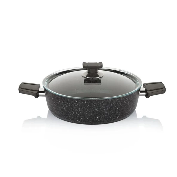 Schafer Savor Yanmaz Yapışmaz 7 Parça Siyah Tencere Seti - 3