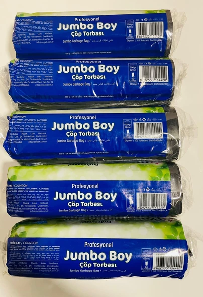 Star Plus Jumbo Boy Çöp Torbası 80X110 Cm 500 gr 10 Adet x 5 Paket - 2