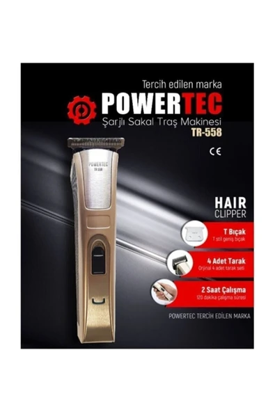 Powertec Tr558 Şarjlı Sakal Traş Makinesi - 4