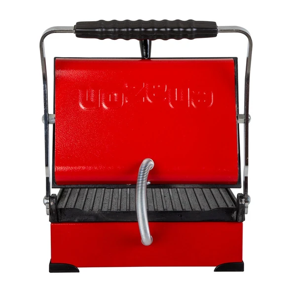 8 Dilim Elektrikli Saf Döküm Tost Makinesi  (Döküm 30x23) - Kırmızı - Resim 7