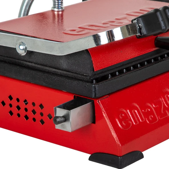 8 Dilim Elektrikli Saf Döküm Tost Makinesi  (Döküm 30x23) - Kırmızı - Resim 8