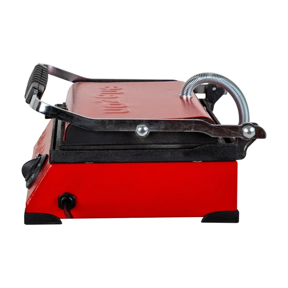 8 Dilim Elektrikli Saf Döküm Tost Makinesi  (Döküm 30x23) - Kırmızı - Resim 5