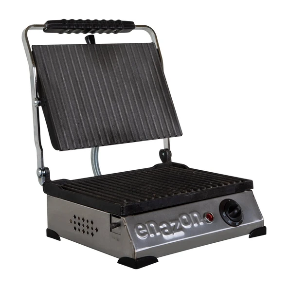 8 Dilim Elektrikli Saf Döküm Tost Makinesi  (Döküm 30x23) - İnoks - Resim 2