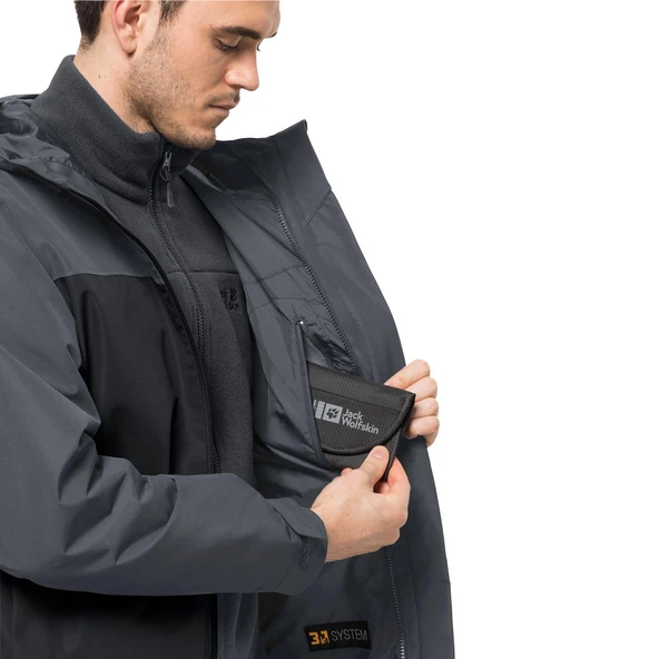 Jack Wolfskin Taubenberg 3IN1 JKT Erkek Outdoor Ceket - 7