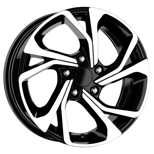 R1 Wheels 17 inç 5*114.3 ET40 Parlak Siyah Jant Takımı (2556) - 2