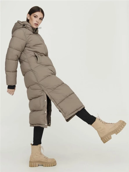 Only Onlann Premium Puffer Coat X-Long Otw Kadın Mont - 4