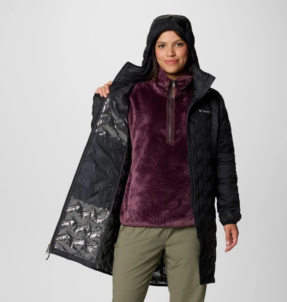 Columbia Wk0440 Delta Ridge Ii Long Down Jacket Kadın Mont - Resim 6