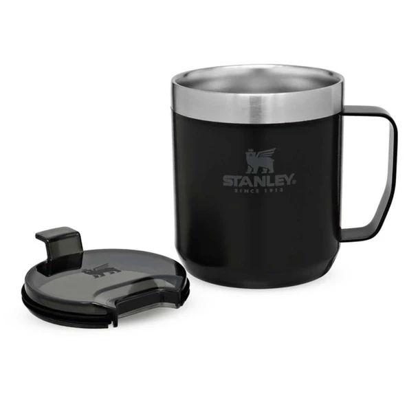 Stanley Unisex Termos Bardak Stan 12Oz Classic Vac Camp Mug M.Black Eu ürün görseli 1