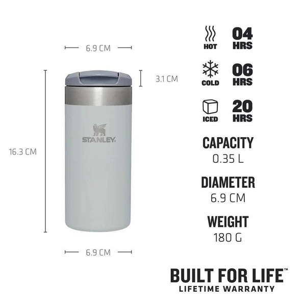 Stanley The Aerolight™ Transit Mug .35L / 12Oz Fog Metallic Termos Bardak