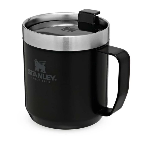 Stanley Unisex Termos Bardak Stan 12Oz Classic Vac Camp Mug M.Black Eu - Resim 3