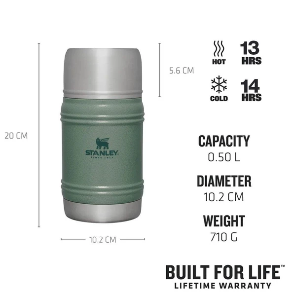 Stanley The Artisan Thermal Food Jar .50L / 17Oz Hammertone Green Yemek Termosu - 4