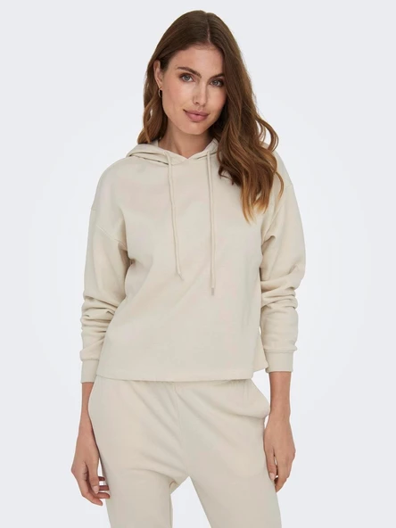 Only Onlfave L/S Hood Swt Kadın Sweatshirt - Resim 4