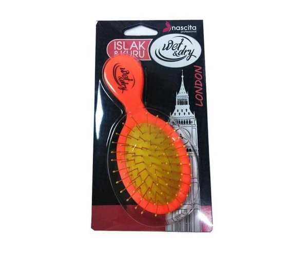 Nascita Wet Dry Seyahat Boy Saç Fırçası - Turuncu