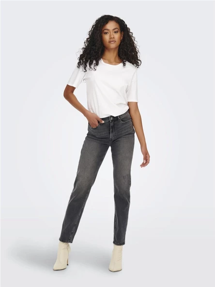 Only Onlemily Stretch Hw St Ak Dnm Cro614Noos Kadın Jean Pantolon - 3