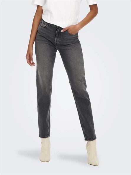 Only Onlemily Stretch Hw St Ak Dnm Cro614Noos Kadın Jean Pantolon