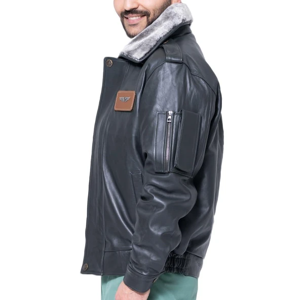 CAT3A Deri Pilot Montu Kül Siyahı YC