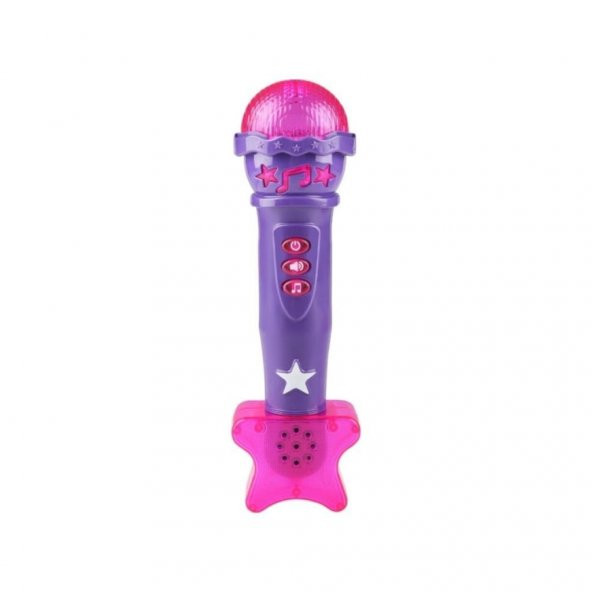 Erdem Oyuncak Pilli Işıklı Sesli Karaoke Mikrofon-Mor