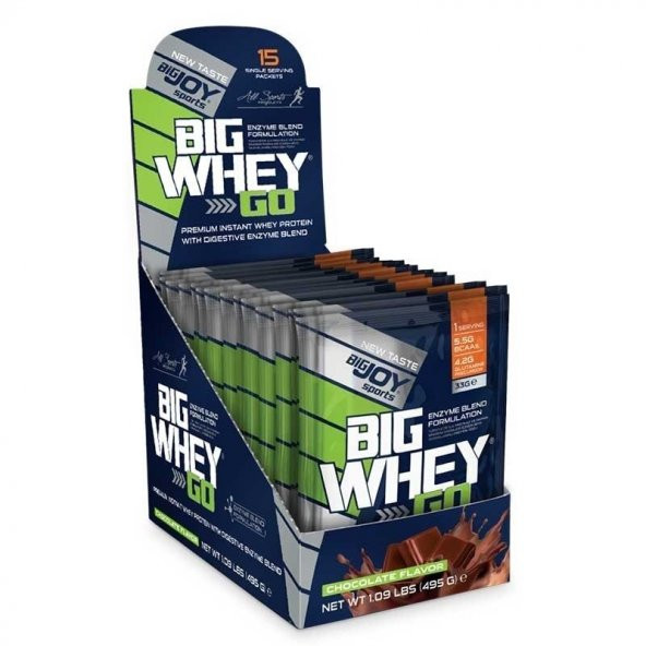 BigJoy Big Whey Go Protein 458 Gr 15 Saşe ÇİKOLATA + HEDİYE