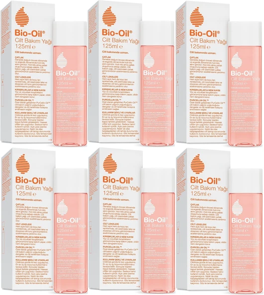 Bio-Oil Çatlak Oluşumunu Önleyici Cilt Bakım Yağı 125ML (Yeni Formül) (6 Lı Set)