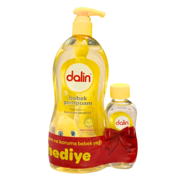 Dalin Bebek Şampuanı Klasik 700ML Pompalı + Bebek Yağı Hediye 100ML (Nem Koruma) (9 Lu Set) - Resim 2