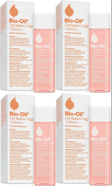 Bio-Oil Çatlak Oluşumunu Önleyici Cilt Bakım Yağı 125ML (Yeni Formül) (4 Lü Set)