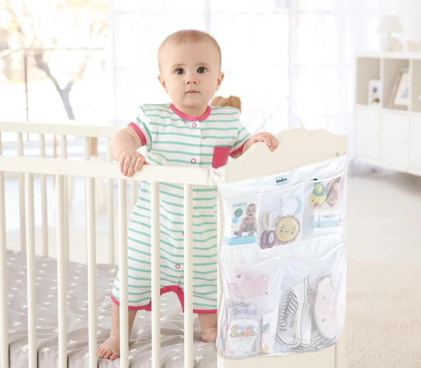 BabyJem Yatak Başı Organizer 555 Beyaz - 2