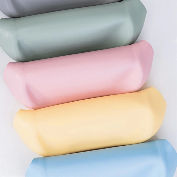 OiOi Basics Silikon Mama Önlüğü Aqua Green - Resim 3