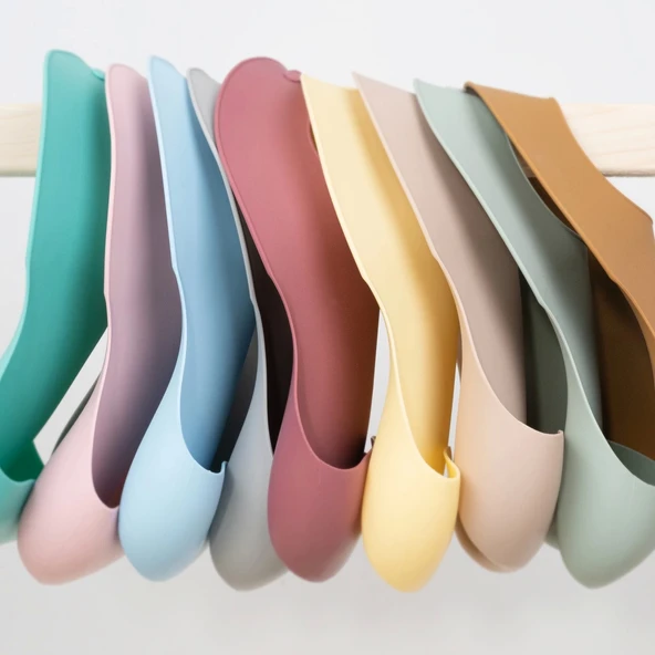 OiOi Basics Silikon Mama Önlüğü Aqua Green - Resim 2