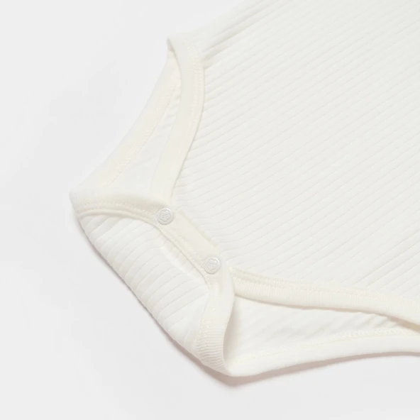 Bibaby Biorganic Koala Jungle Kısa Kol Bebek Body 56972 Gri - 4