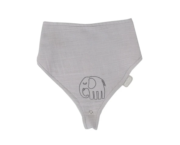 BabyJem Emzik Askılı Müslin Önlük 837 Gri - Resim 2