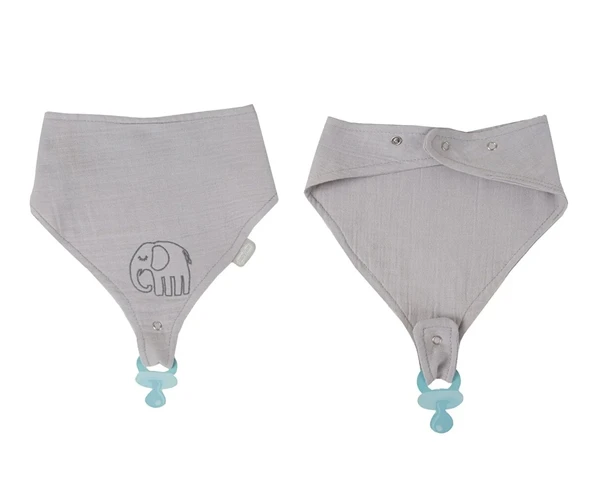 BabyJem Emzik Askılı Müslin Önlük 837 Gri ürün görseli